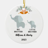 Big Brother & Little Brother Elephant, aangepaste  Keramisch Ornament (Voorkant)