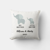 Big Brother & Little Brother Elephant, aangepaste Kussen (Voorkant)