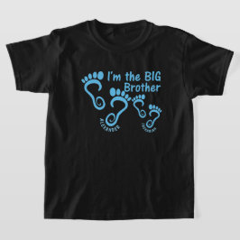 Big Brother Little Brother Footprints T-shirt