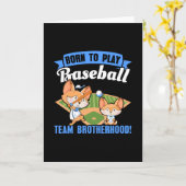 Big Brother Little Brother - Honkbalspelers Kaart (Gele Bloem)