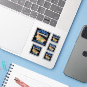 Big Brother Little Brother - Honkbalspelers Sticker (Laptop met iPhone)