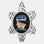 Big Brother Little Brother - Honkbalspelers Tin Sneeuwvlok Ornament (Rechts)