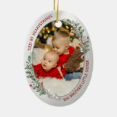 Big Brother Little Sister Classic Warm Quote Keramisch Ornament (Achterkant)