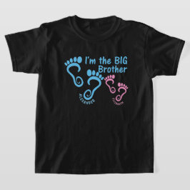 Big Brother Little Sister Footprints T-shirt