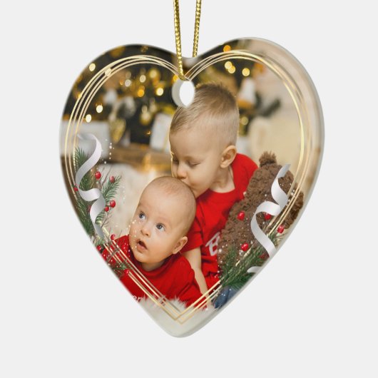 Big Brother Little Sister Love Foto Keramisch Ornament (Links)