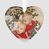Big Brother Little Sister Photo Gold Lijst - Aange Ornament (voorkant)