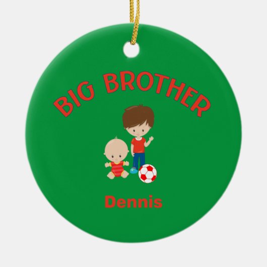 Big Brother met Baby Brother Big Bro Keramisch Ornament (Voorkant)