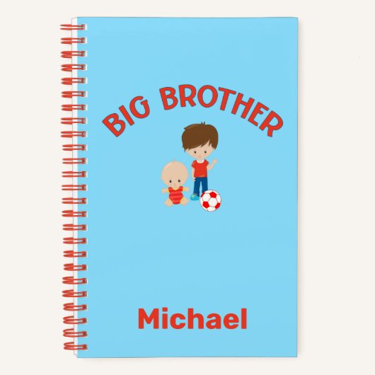 Big Brother met Baby Brother Gepersonaliseerde Naa Notitieboek (Voorkant)