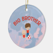 Big Brother met Baby Brother Hart Kerstboom Keramisch Ornament (Links)