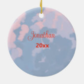 Big Brother met Baby Brother Hart Kerstboom Keramisch Ornament (Achterkant)