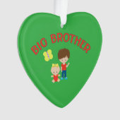 Big Brother met Baby Sister Heart Ornament (voorkant)