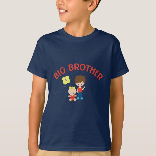 Big Brother met Baby zuster Proud Sibling T-Shirt (Voorkant)