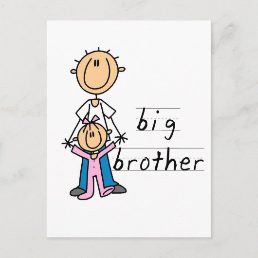 Big Brother met Baby zuster Tshirts en cadeaus Briefkaart (Voorkant)