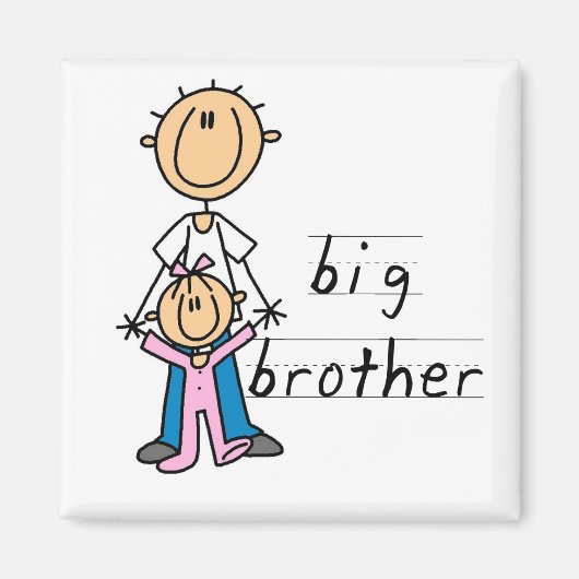 Big Brother met Baby zuster Tshirts en cadeaus Magneet (Voorkant)
