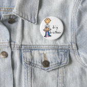 Big Brother met Baby zuster Tshirts en cadeaus Ronde Button 5,7 Cm (In situ)