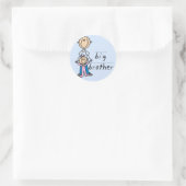 Big Brother met Baby zuster Tshirts en cadeaus Ronde Sticker (Tas)