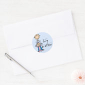 Big Brother met Baby zuster Tshirts en cadeaus Ronde Sticker (Envelop)