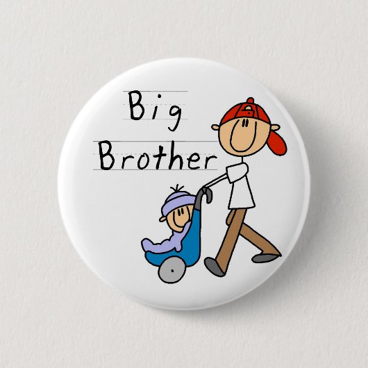 Big Brother met kleine broer Ronde Button 5,7 Cm (Voorkant)