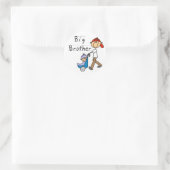 Big Brother met kleine broer Ronde Sticker (Tas)
