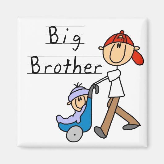Big Brother met Kleine Broer Tshirts en geschenken Magneet (Voorkant)