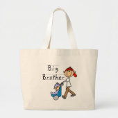 Big Brother met Little Brother Tshirts en Gifts Grote Tote Bag (Voorkant)