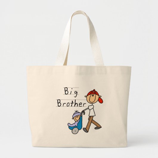 Big Brother met Little Brother Tshirts en Gifts Grote Tote Bag (Voorkant)