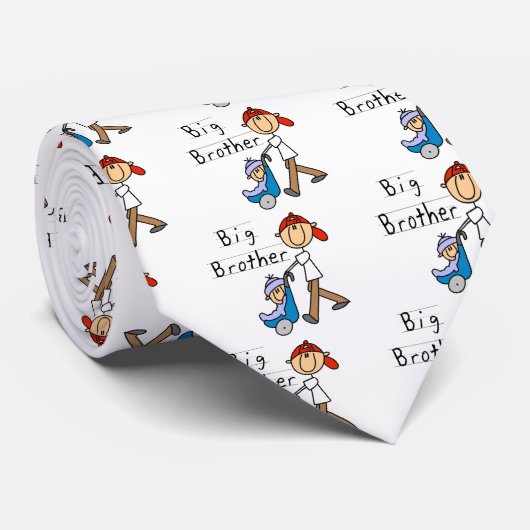 Big Brother met Little Brother Tshirts en Gifts Stropdas (Opgerold)