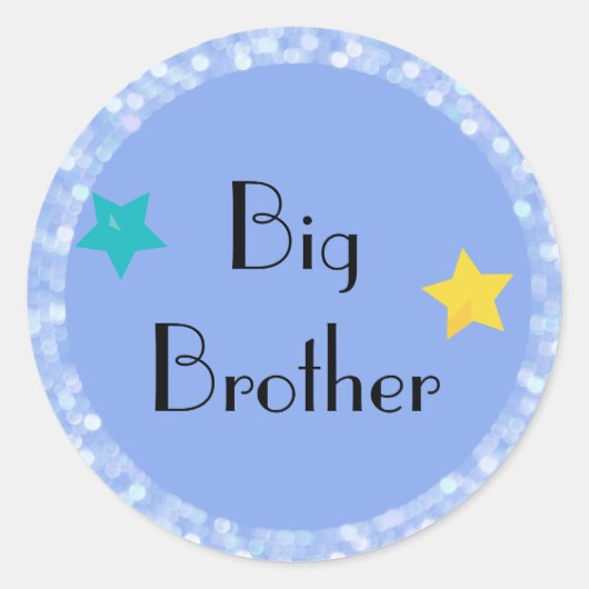 Big Brother met Sterren Ronde Sticker (Voorkant)