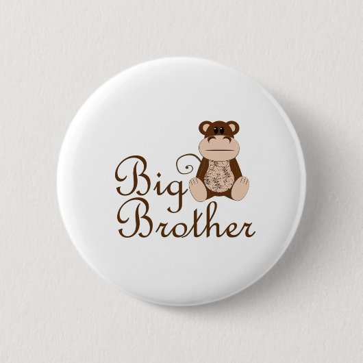 Big Brother Monkey Ronde Button 5,7 Cm (Voorkant)