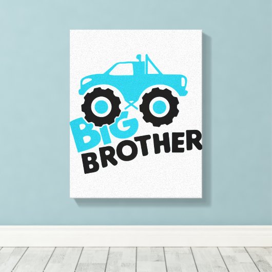 Big Brother Monster Truck Canvas Afdruk (Insitu (Houten vloer))
