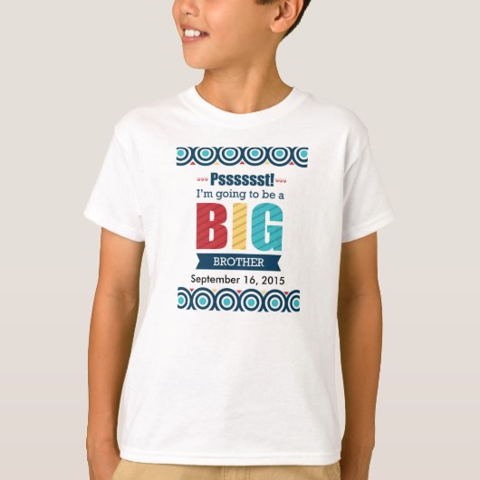 Big Brother/New Baby Annountion T-Shirt (Voorkant)