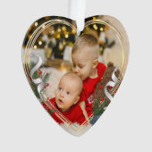 Big Brother New Baby Photo Gold Lijst - Aangepast Ornament (voorkant)