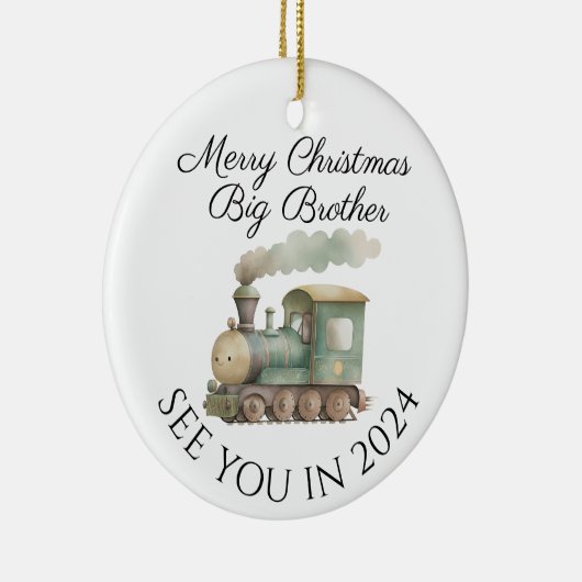 Big Brother nieuwe baby zwangerschap aankondiging  Keramisch Ornament (Rechts)