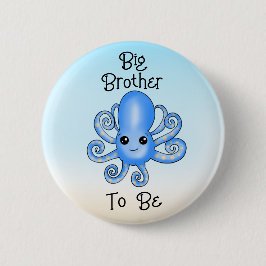 Big Brother | Octopus onder het Zee Ronde Button 5,7 Cm