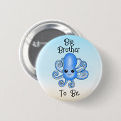 Big Brother | Octopus onder het Zee Ronde Button 5,7 Cm (Voorkant /achterkant)