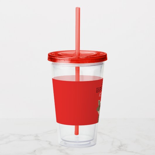 Big Brother of Little Brother Raccoon op maat Acryl Drinkbeker (Rechts)