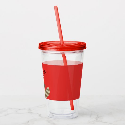 Big Brother of Little Brother Raccoon op maat Acryl Drinkbeker (Links)