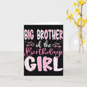 Big Brother Of The Birthday Girl Nk Coquette Bow F Kaart (Gele Bloem)