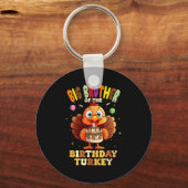 Big Brother Of The Birthday Turkey Family 1st Birt Sleutelhanger (Voorkant)