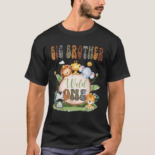Big Brother of the Wild One Safari Oerwoud 1st Bir T-shirt (Voorkant)