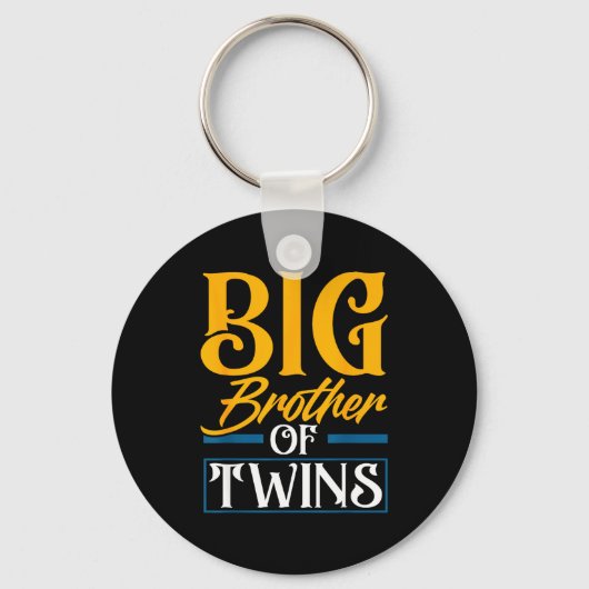 Big Brother Of Twins New Brother Sibling Funny Twi Sleutelhanger (Voorkant)