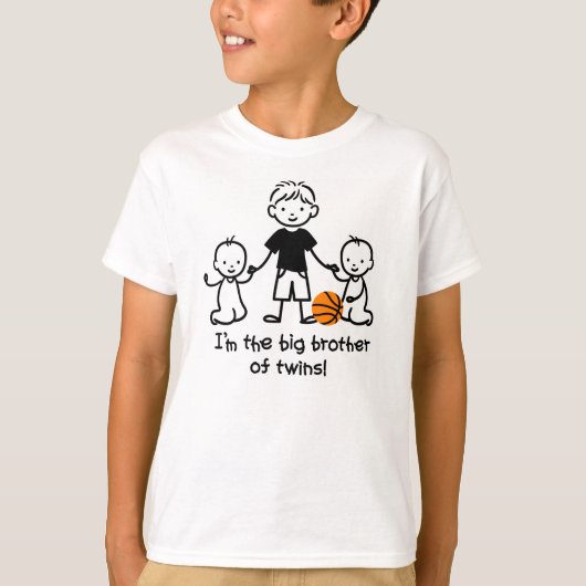 Big Brother of Twins - Stick Figures T-shirt (Voorkant)