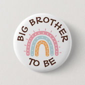 Big Brother om Baby shower Button Rainbow (Voorkant)