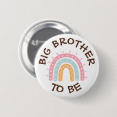 Big Brother om Baby shower Button Rainbow (Voorkant /achterkant)
