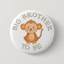 Big Brother om Baby shower Button Wild One Zoo