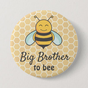 Big Brother om Bro Bumblebee Baby shower te worden Ronde Button 7,6 Cm