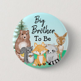 Big Brother om te worden | Baby shower Bosland Cre Ronde Button 5,7 Cm