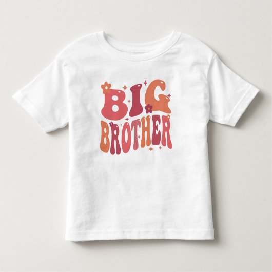 Big Brother Oranje Groovy Herfst Kinder Shirts (Voorkant)