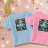 Big Brother Over the Moon Blue Floral Baby shower Kinder Shirts