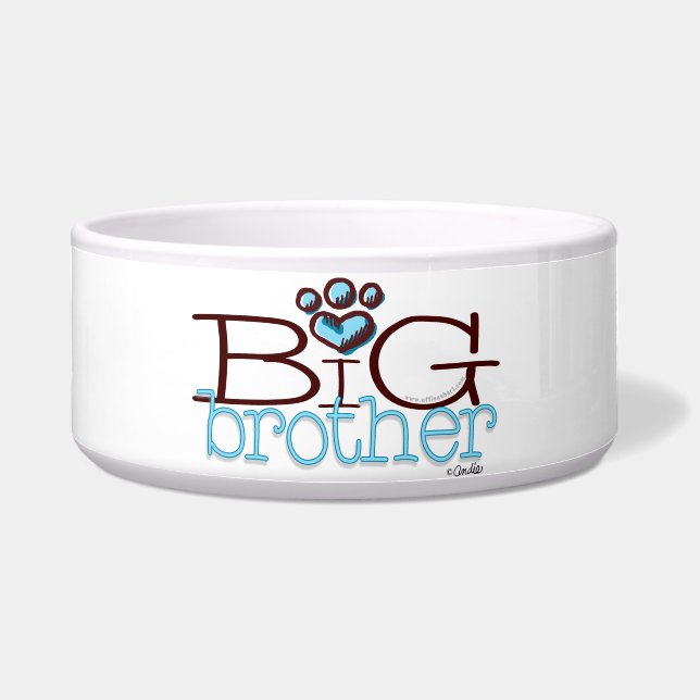 Big Brother Paw Print Pet Bowl Voerbakje (Voorkant)